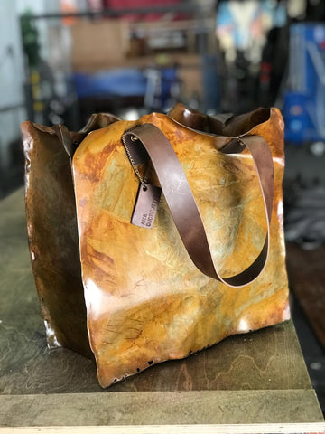Hand made metal sculpture bag